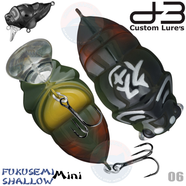 Воблер D-3 CUSTOM LURES FUKUSEMI SHALLOW MINI