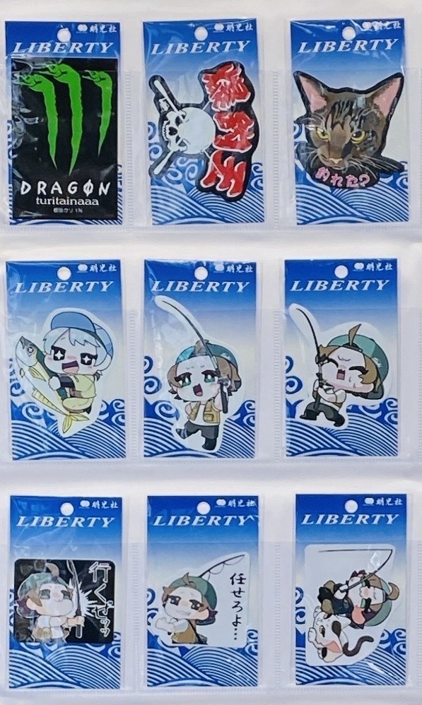 Наклейки MEIKOSHA LIBERTY FISHING STICKER