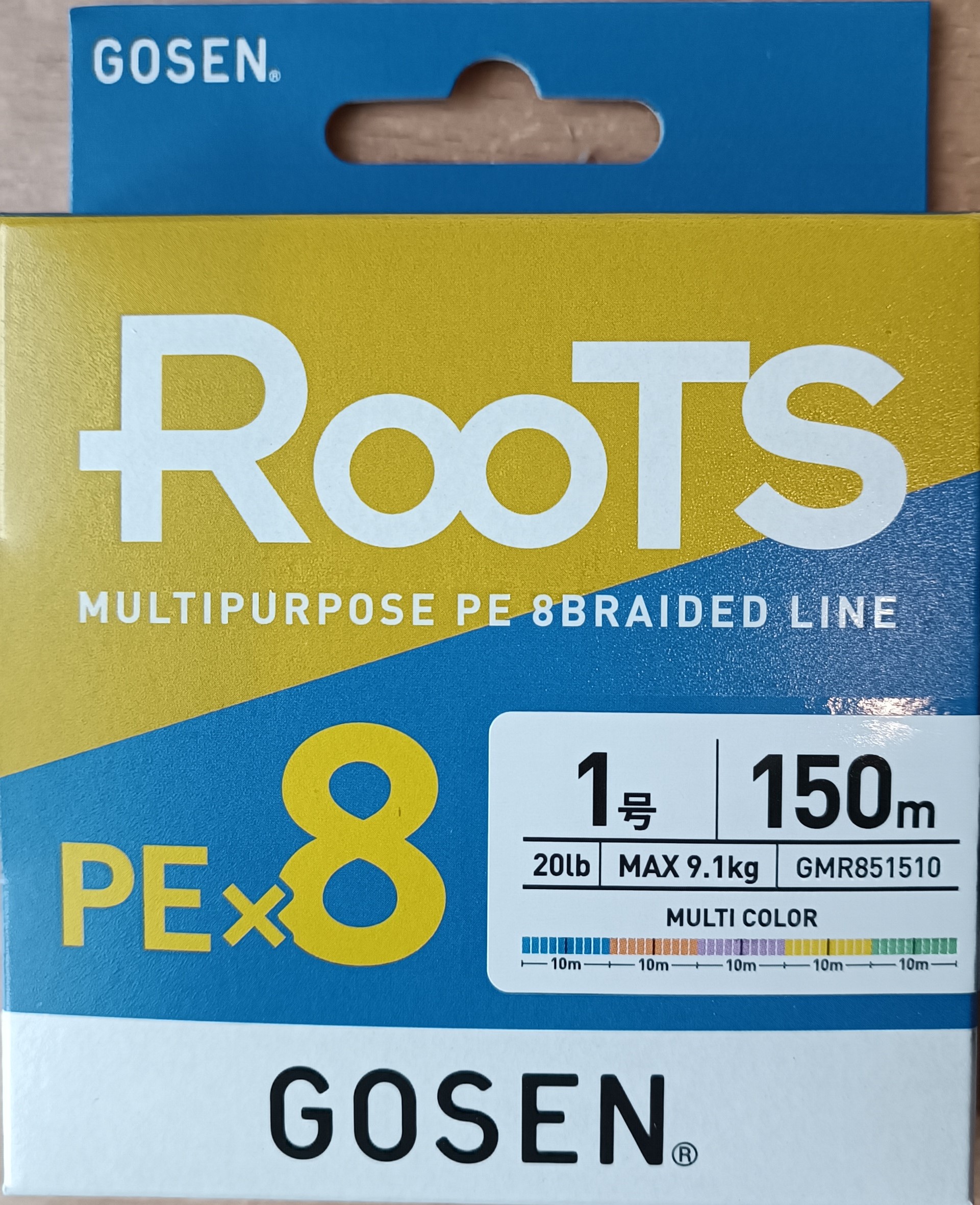 Плетеный шнур GOSEN ROOTS PE X8 150M MULTICOLOR