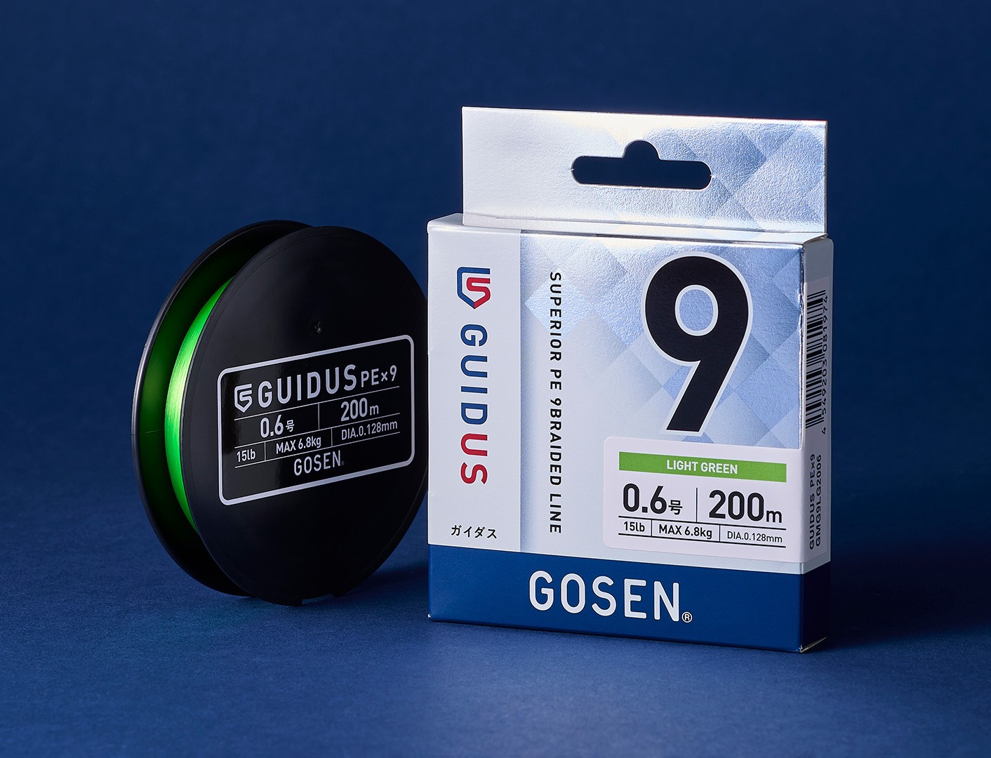 Плетеный шнур GOSEN GUIDUS PEX9 150M LIGHT GREEN