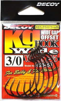 Рыболовный крючок DECOY KG HOOK WIDE WORM 25