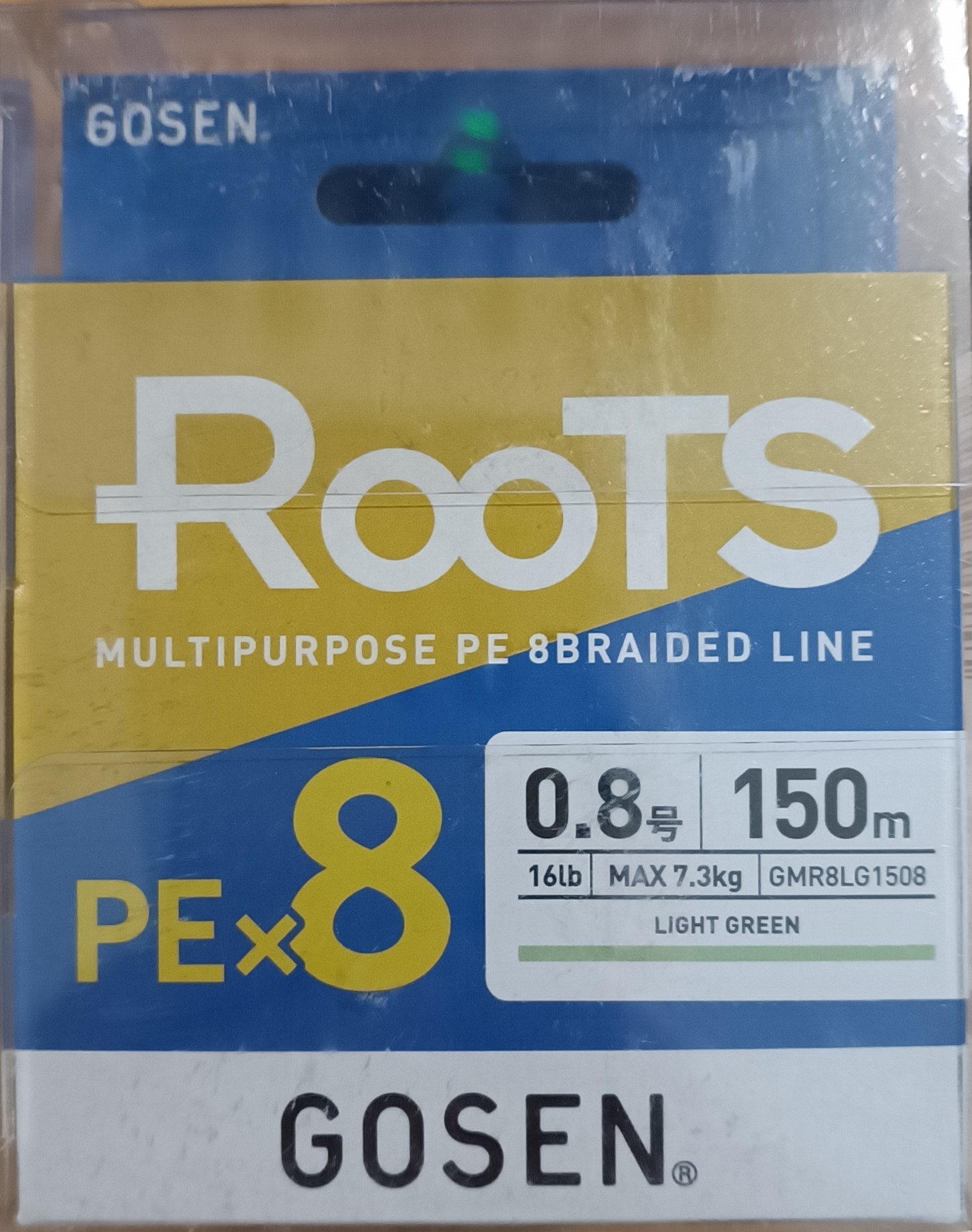 Плетеный шнур GOSEN ROOTS PE X8 150M LIGHT GREEN