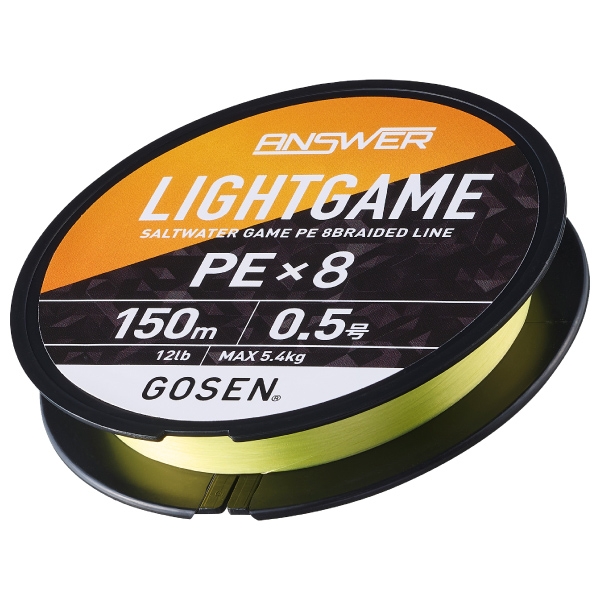 Плетеный шнур GOSEN ANSWER LIGHT GAME PE X8 150M