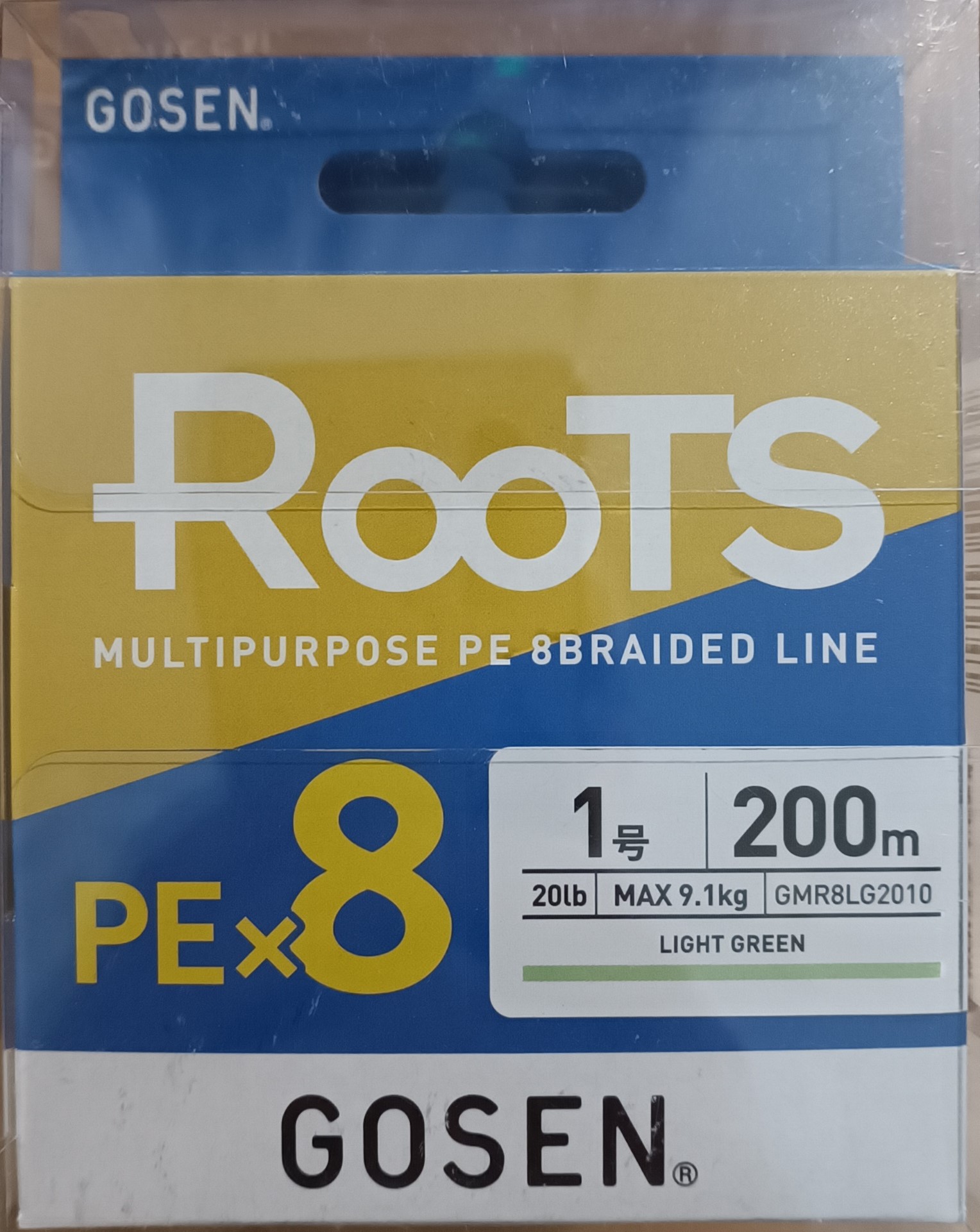 Плетеный шнур GOSEN ROOTS PE X8 200M LIGHT GREEN