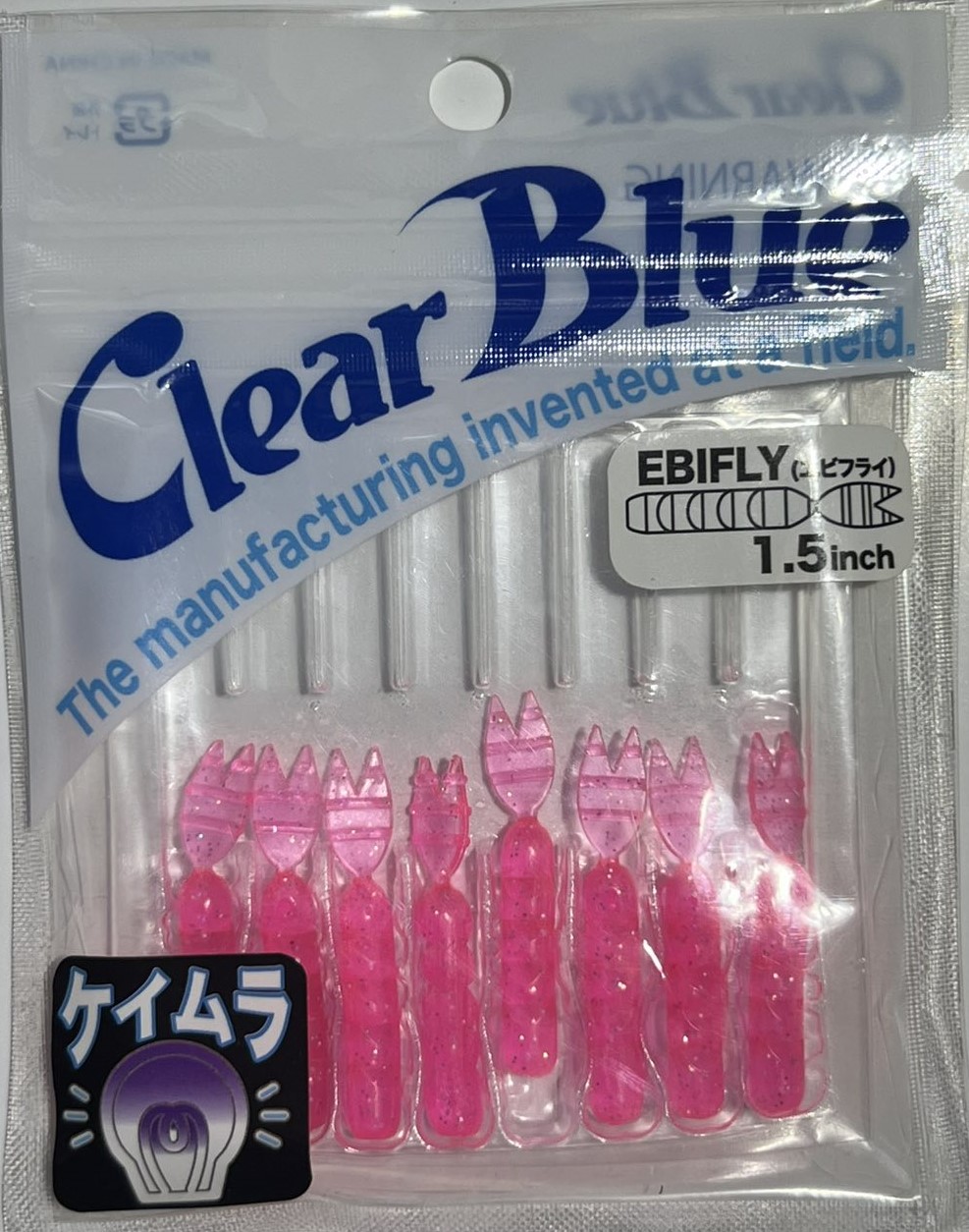 Силиконовая приманка CLEAR BLUE EBIFLY 1.5"