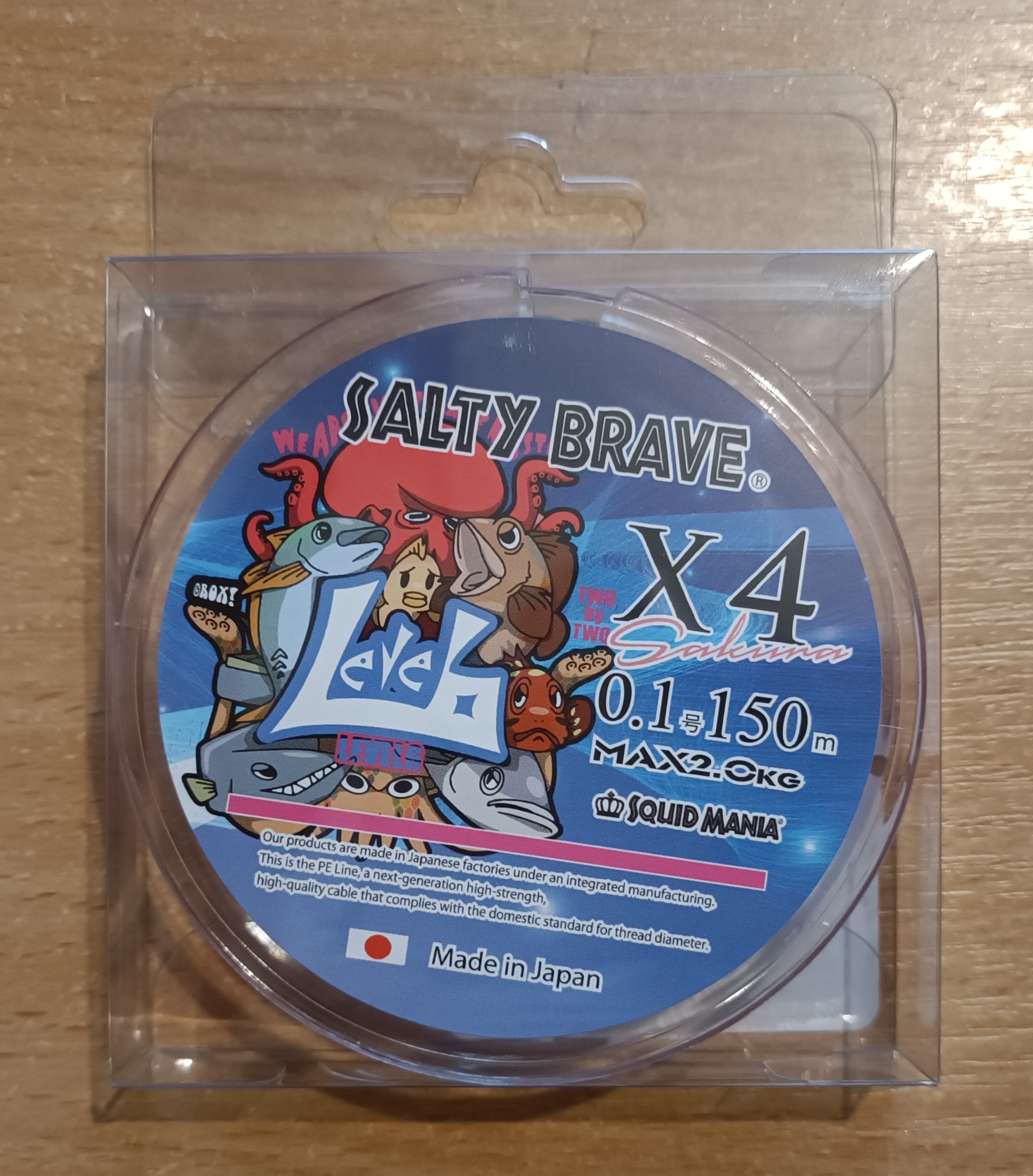 Плетеный шнур SQUID MANIA SALTY BRAVE LEVEL 6 X4 SAKURA 150M