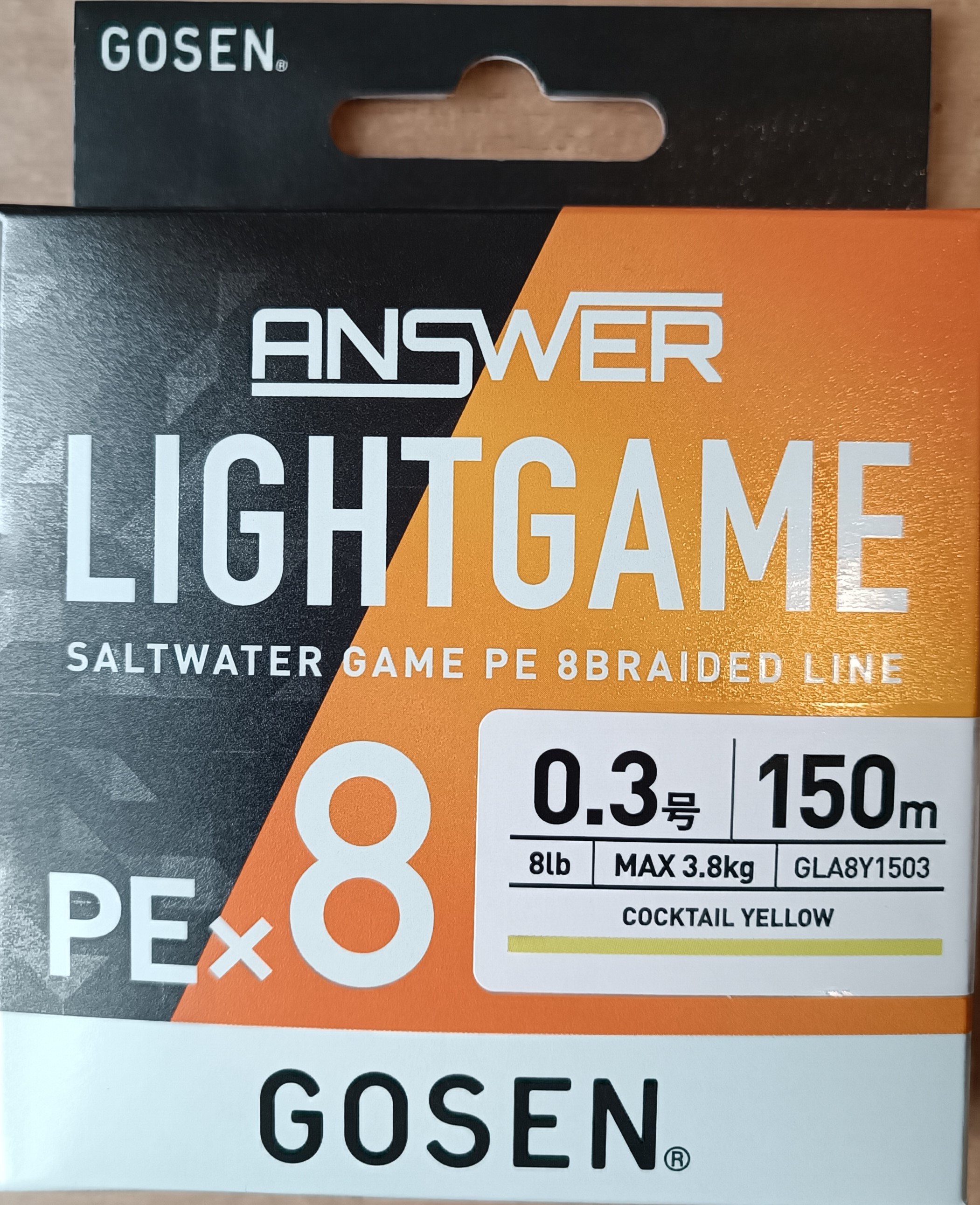 Плетеный шнур GOSEN ANSWER LIGHT GAME PE X8 150M