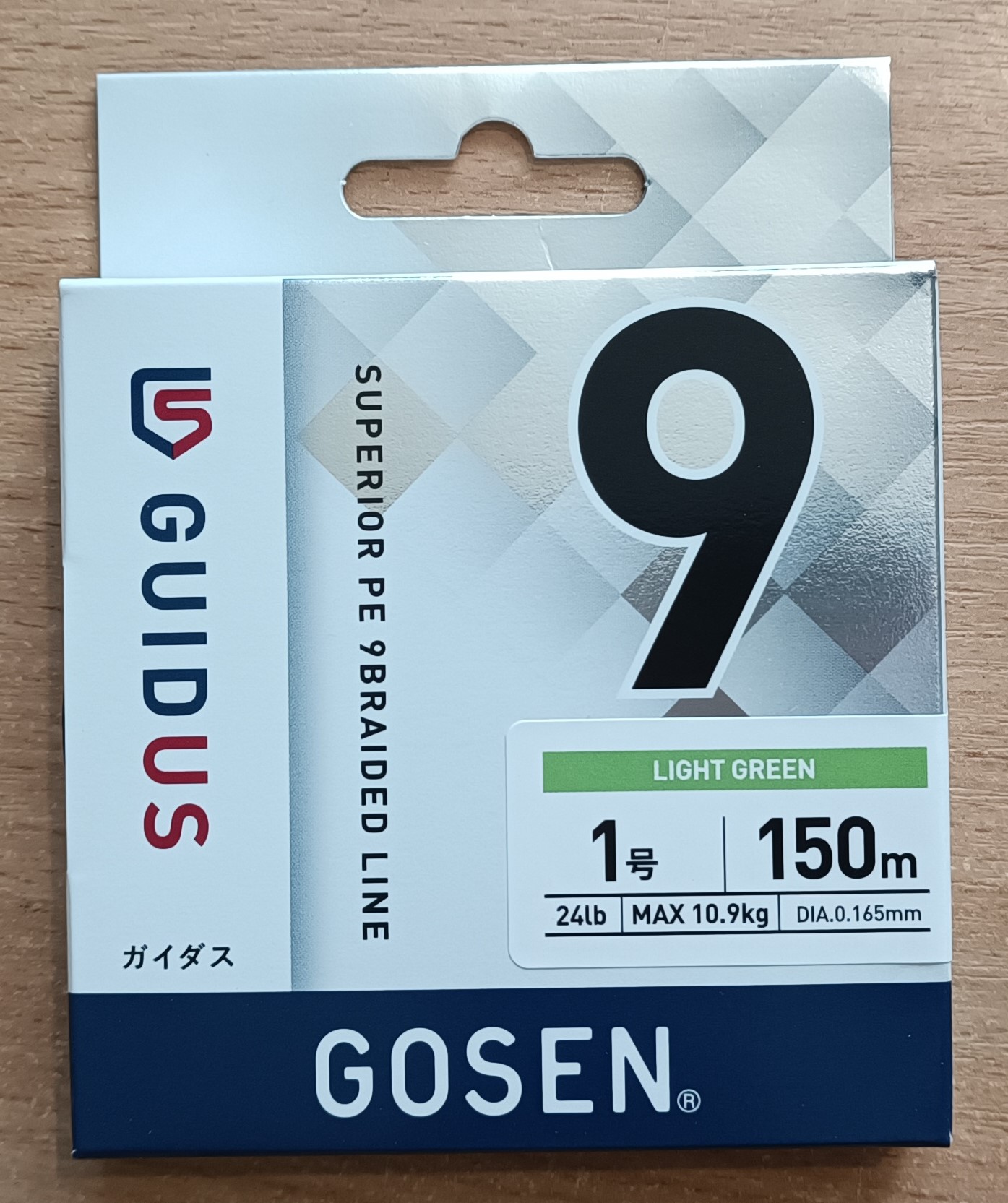 Плетеный шнур GOSEN GUIDUS PEX9 150M LIGHT GREEN