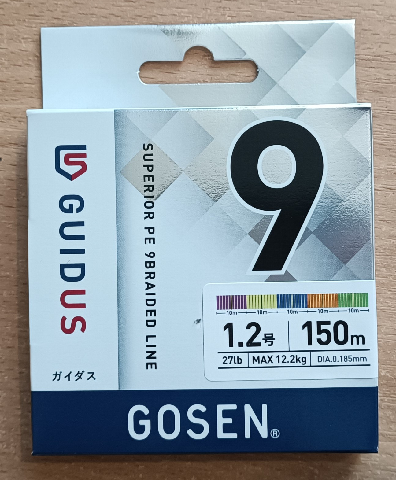 Плетеный шнур GOSEN GUIDUS PEX9 150M MULTICOLOR