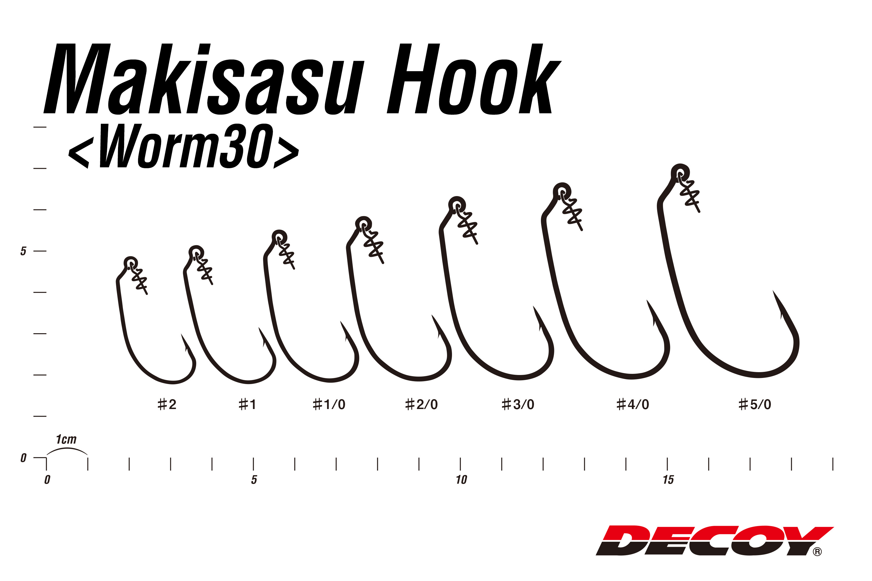 Рыболовный крючок DECOY MAKISASU HOOK WORM 30