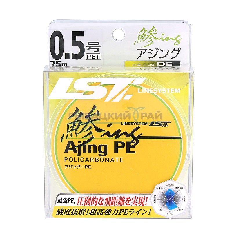 Плетеный шнур LINE SYSTEM AJING PE